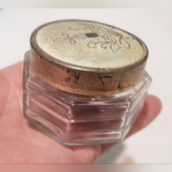 GLASS VANITY POWDER JARS & LIDS LOT OF 5 DRESSER JARS TRINKET JARS VINTAGE - Picture 3 of 12